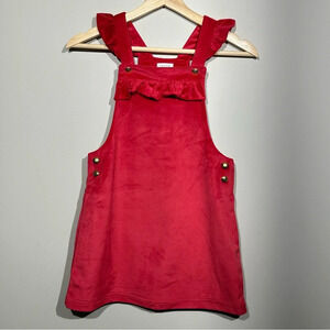 TAHARI Girl Pink Velvet Jumper Dress Size 8